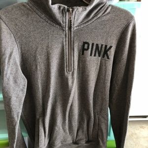 Pink collar hoodie